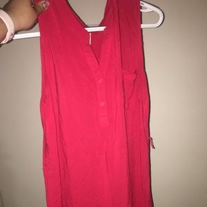 Red shift dress